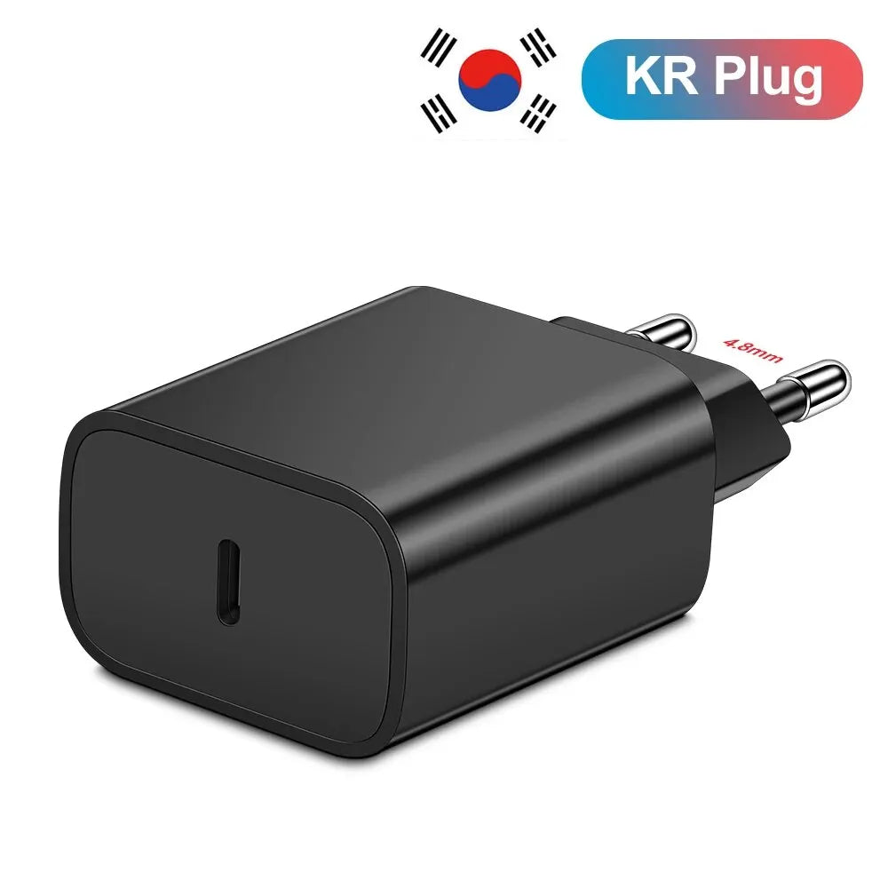 20W PD Korean USB C Type C Charger For iPhone 15 Fast Charging Cable For Xiaomi Redmi Note 12 Samsung S23 Ultra Type C Phone