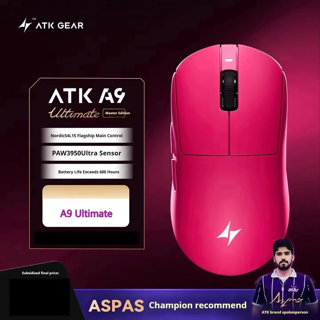 ATK A9 E-sports Mouse Wireless Tri-mode Star Flash Lightweight Long Endurance Gaming Mice Customization PC Accessories Gifts