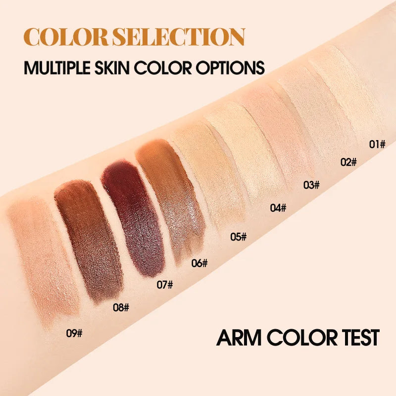 TVLV Multifunctional Concealer Foundation Stick, Long Lasting Waterproof Face Makeup, Rotating Dual Head with Blending Brush