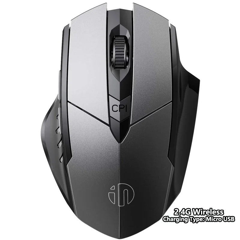 Inphic Rechargeable Wireless Mouse Ergonomic Bluetooth 5.0 2.4G Mice Office Mute Mouse For MacBook Tablet Laptops Computer PC