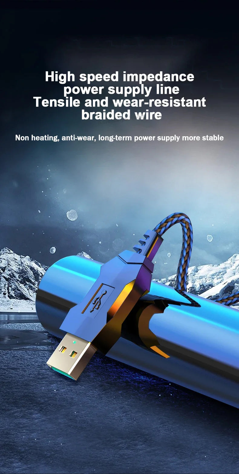Ice Demon Notebook Air-cooled Cooling Pad with RGB Colorful Light 3 Fans Cooling Radiator Bracket Suit for 12.1-17.3 Inch Laptop