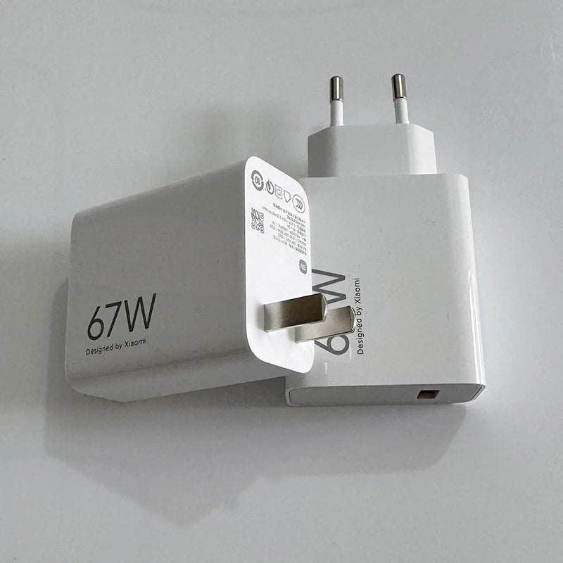 Original Xiaomi 67W Super Fast Charger Turbo Charge EU Power Adapter For Xiaomi Mi 15T 13 12 11 Ultra Redmi Note 15 Pro Poco M8