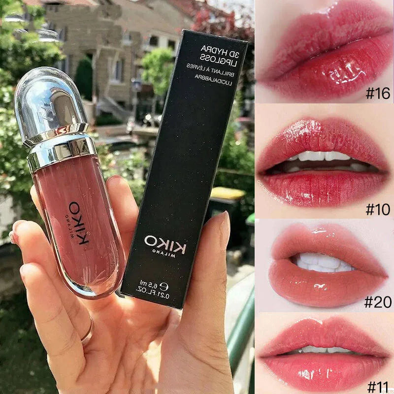 New 3D Hydra LipGloss Non-fading Waterproof Blusher Moisturizing Shimmer Makeup Lip Gloss Lipstick Brun Rose Pearly Mauve Liner