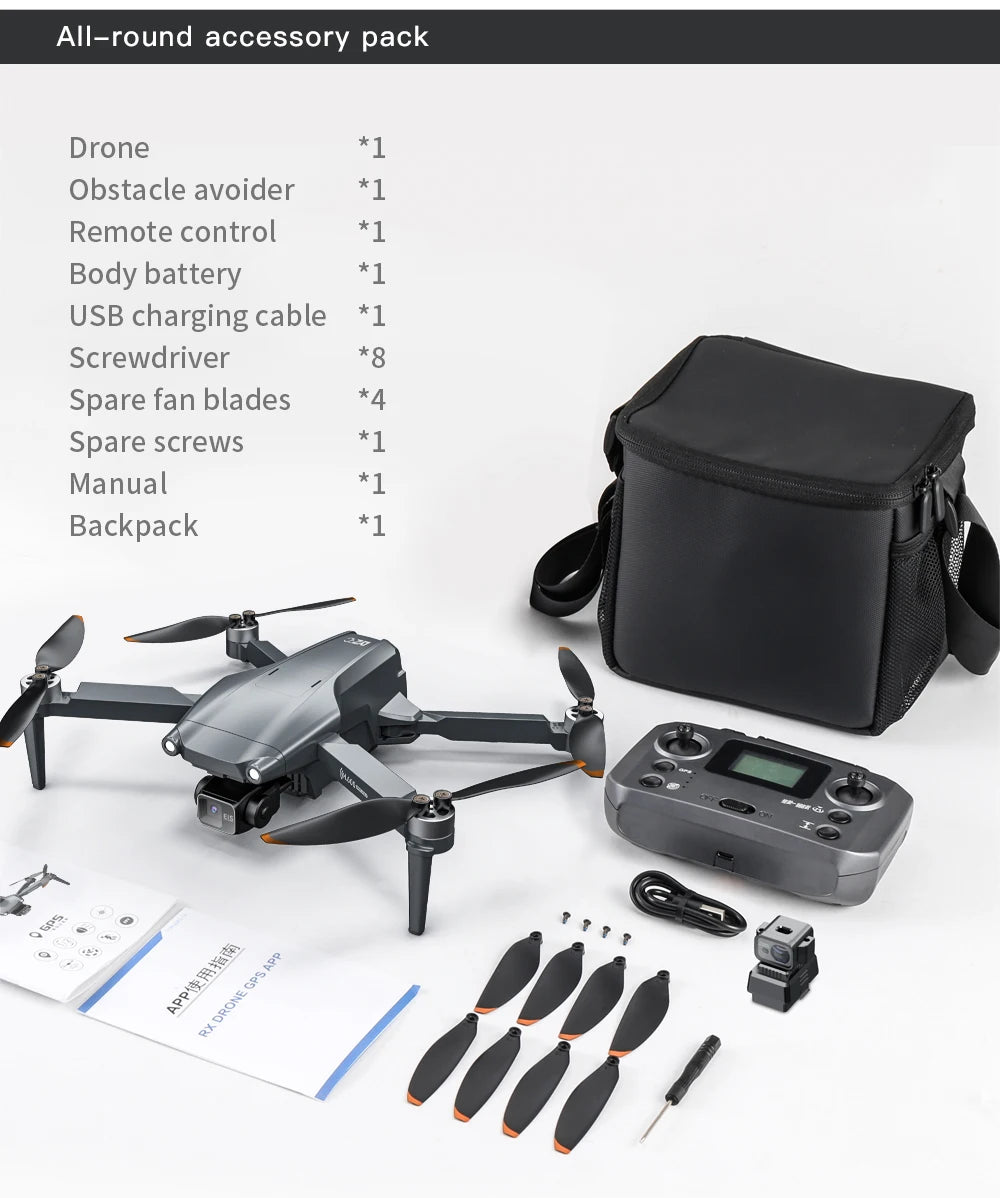 New L600 Pro MAX 4K Professional Drone With 8K HD Camera 3-Axis Gimbal GPS Dron Obstacle Avoidance 5G WIFI FPV RC Quadcopter Toy