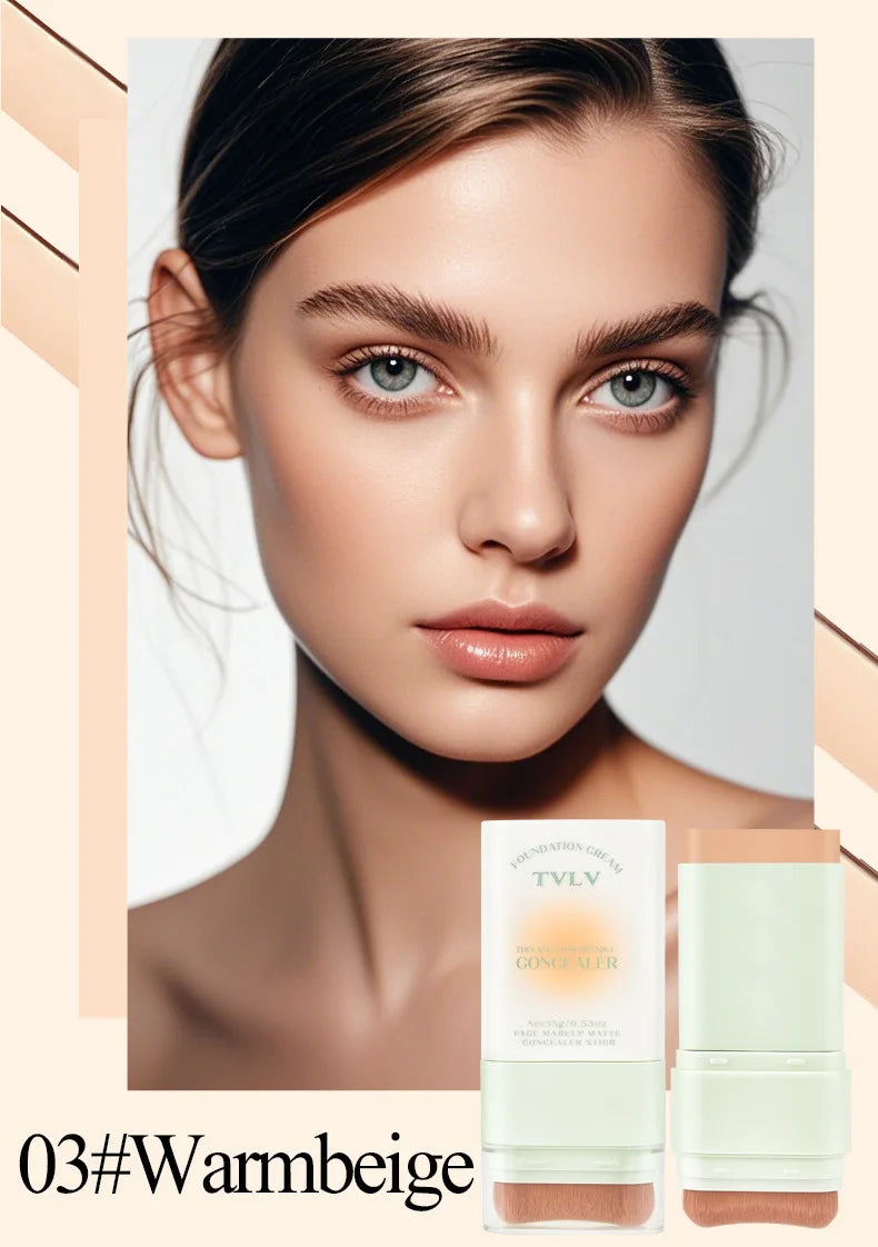 TVLV Lightweight Concealer Foundation Cream Hydrating Concealer Waterproof Sweatproof Non-Caking Eraser Foundation Makeup