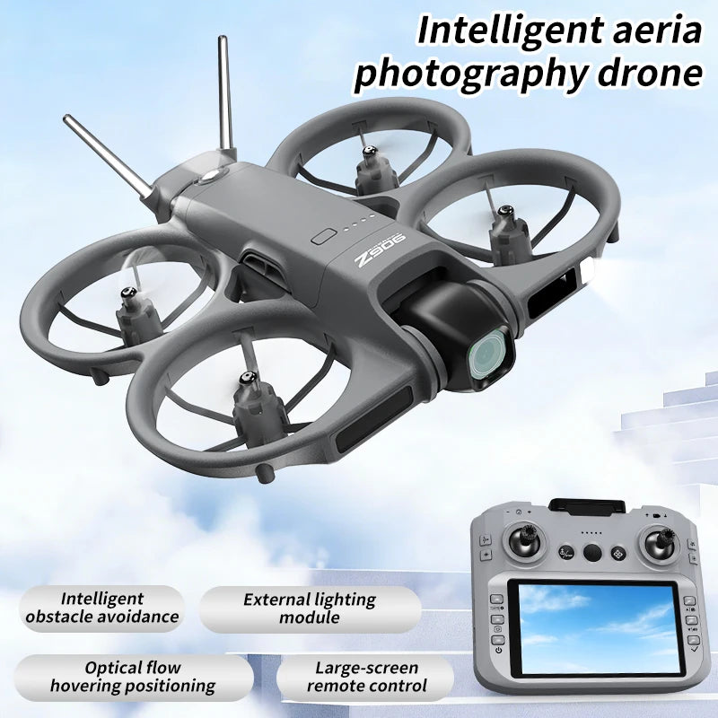 2026 Lenovo Drone With 4.3-inch Large Screen 8k High-definition Aerial Photography Obstacle Avoidance Remote Control Quadcopter