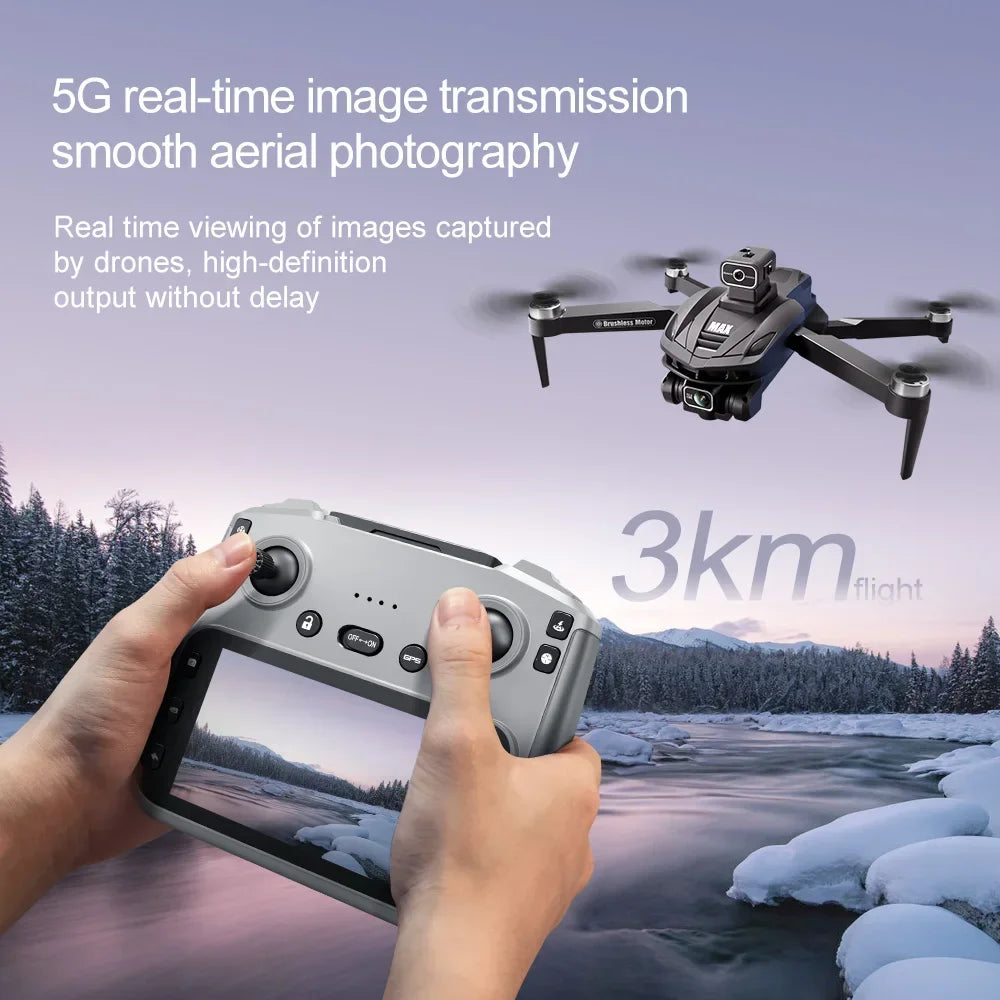 Lenovo V168 MAX GPS 4K Drone Professional Three Camera 8K Wide Angle Optical Localization Four-way Obstacle Avoidance Quadcopter