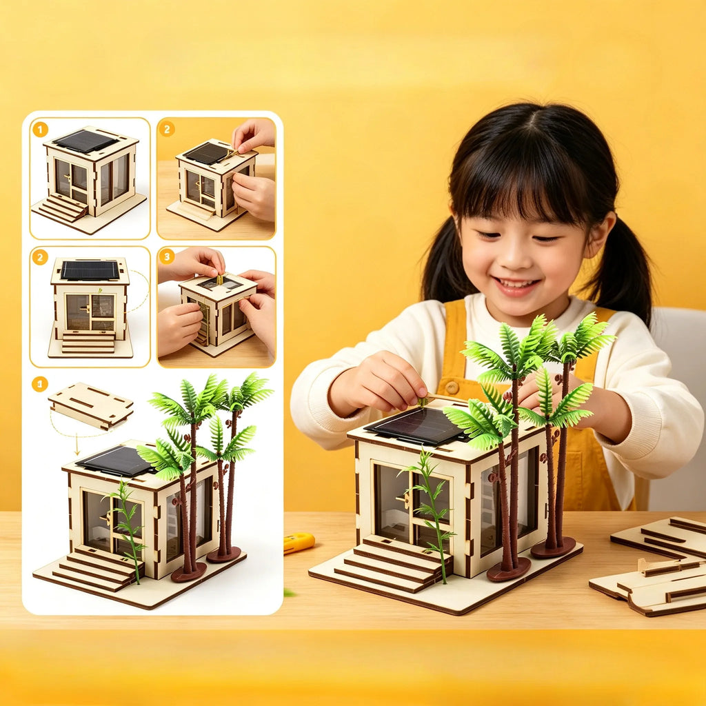Solar  children's science and education experiment Diy handcrafted assembly model Children's science and education gift