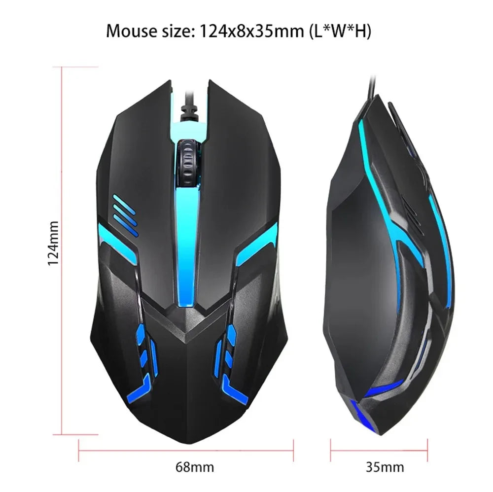 Kebidumei USB Wired Mouse Colorful LED Gaming Mouse 5000 DPI Wired Mice Optical Wired Gamer Mouse For Desktop Laptop PC Computer