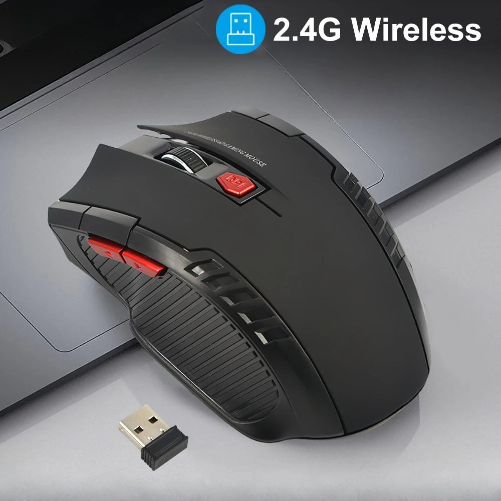 2.4G 6 Buttons Gamer Office Ergonomic Mouse Wireless Mouse USB Receiver Portable Mini Wireless Mouse For PC Laptop Computers