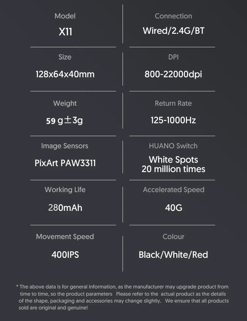 Attack Shark X11 Bluetooth Wireless Mouse Three Mode 2.4G PAW3311  RGB  PC Magnetic charging dock ,Gaming E-sports Mouse
