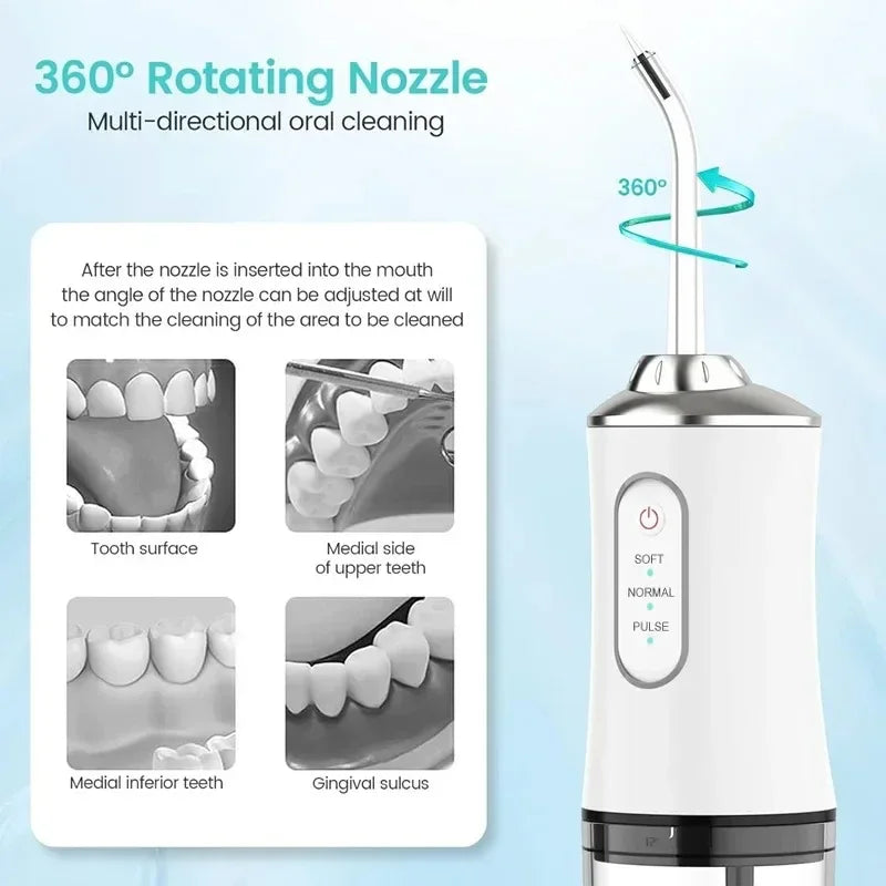 Powerful Water Oral Irrigation Irrigator Jet Ultrasound Air Ipx7 Waterproof Mouthwash Machines Dental Floss Flosser Irigator