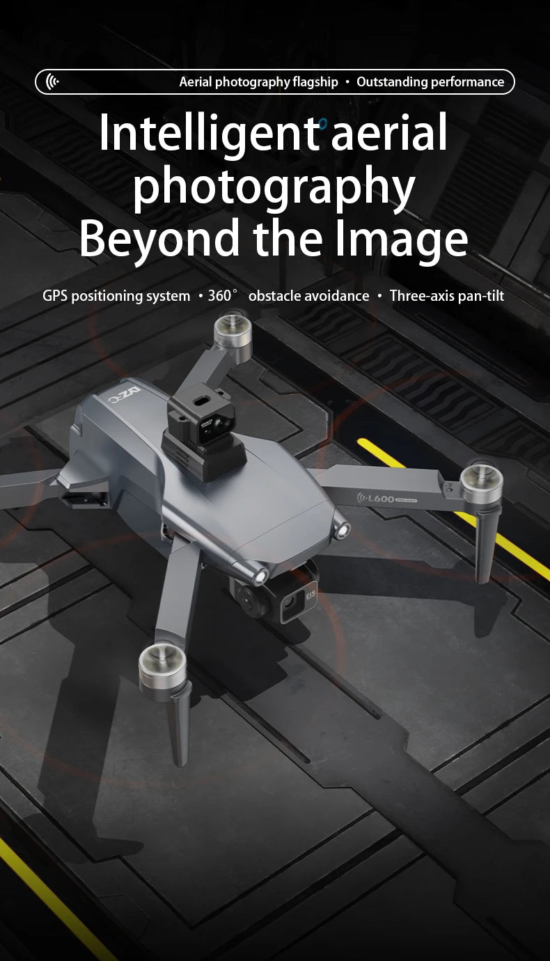 New L600 Pro MAX 4K Professional Drone With 8K HD Camera 3-Axis Gimbal GPS Dron Obstacle Avoidance 5G WIFI FPV RC Quadcopter Toy