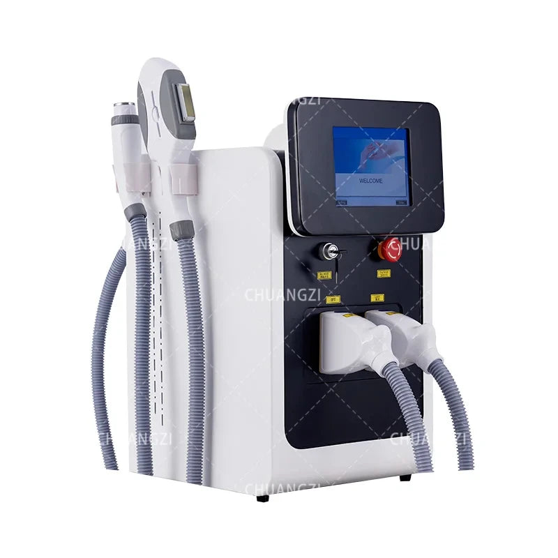 IPL OPT 3 In 1 Permanent Hair Removal E-light Epilator Nd Yag Laser Tattoo Removal RF Wrinkle Removal Whitening Facial Lift CE