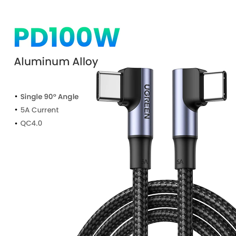 UGREEN 100W USB Type C To USB C Cable For MacBook iPhone17 16 iPad Samsung Xiaomi PD Fast Charging Charger Cord 5A E-Marker Chip