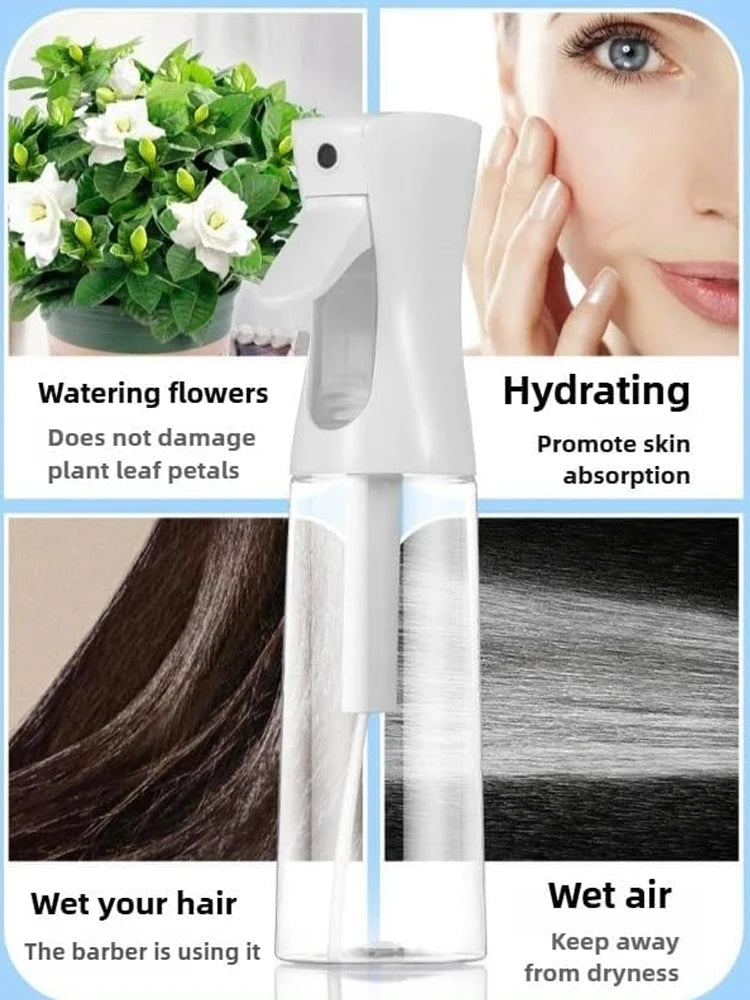 200ml 300ml 500ml High Press Continuous Spray Bottle for Hair Salons Plant Gardens Alcohol Fine Mist Home Makeup Hydration