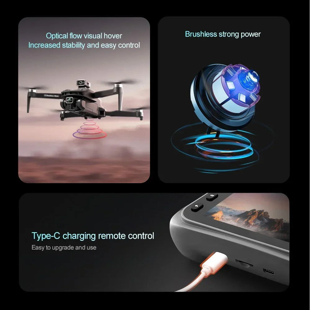 Lenovo V168 MAX GPS 4K Drone Professional Three Camera 8K Wide Angle Optical Localization Four-way Obstacle Avoidance Quadcopter