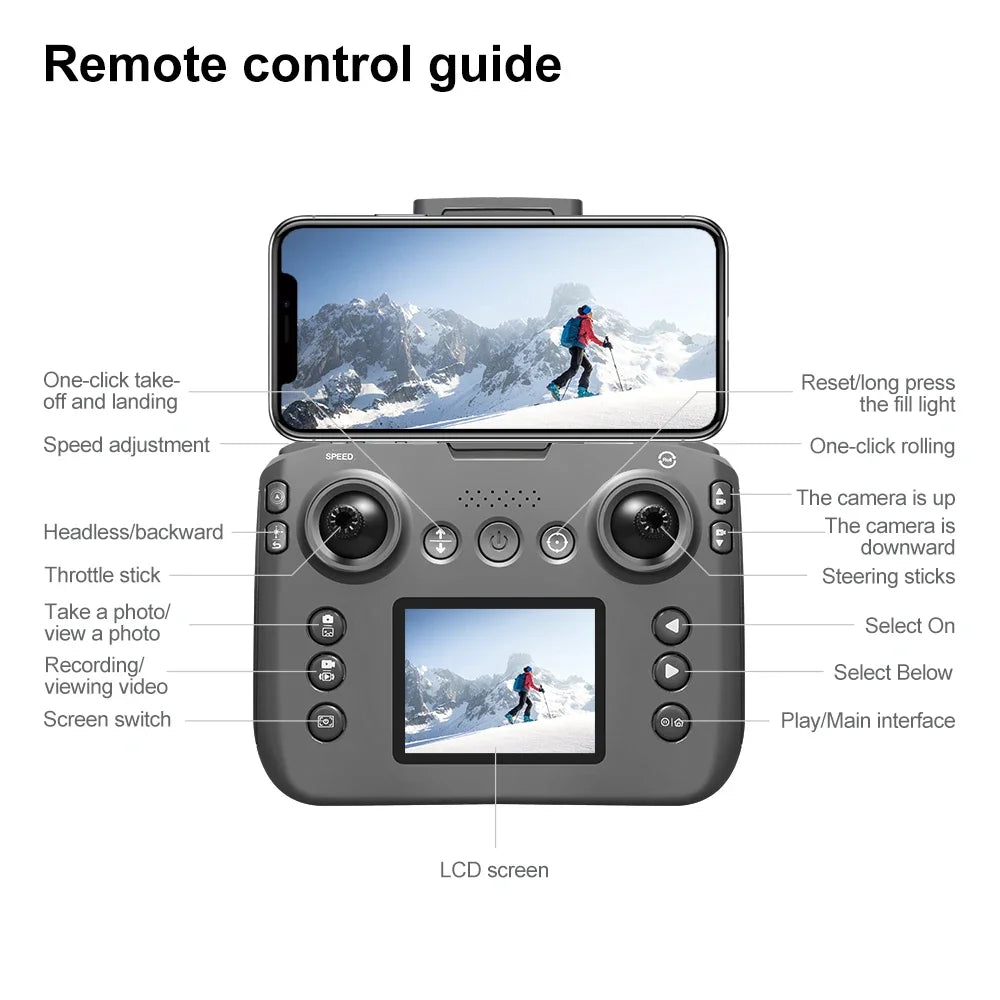 Lenovo MINI V666 Drone 4K Professional WIFI 5G Dron Obstacle Avoidance Brushless Altitude Headless Mode RC Quadcopter Toys