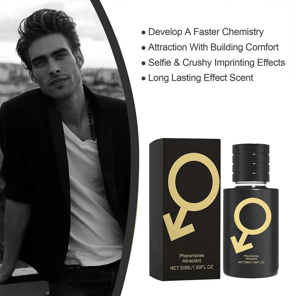 Portable Men's Attraction Fragrance Spray, Long Lasting Attractiveness , Rich Complex Layers, Boost Dating Success Body Spray