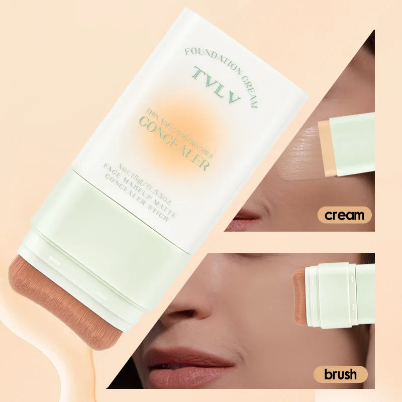 TVLV Lightweight Concealer Foundation Cream Hydrating Concealer Waterproof Sweatproof Non-Caking Eraser Foundation Makeup