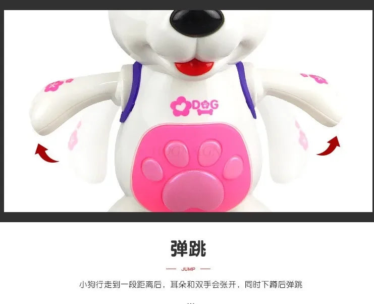 Children's electric robot toy: Dog can walk and dance, puppy