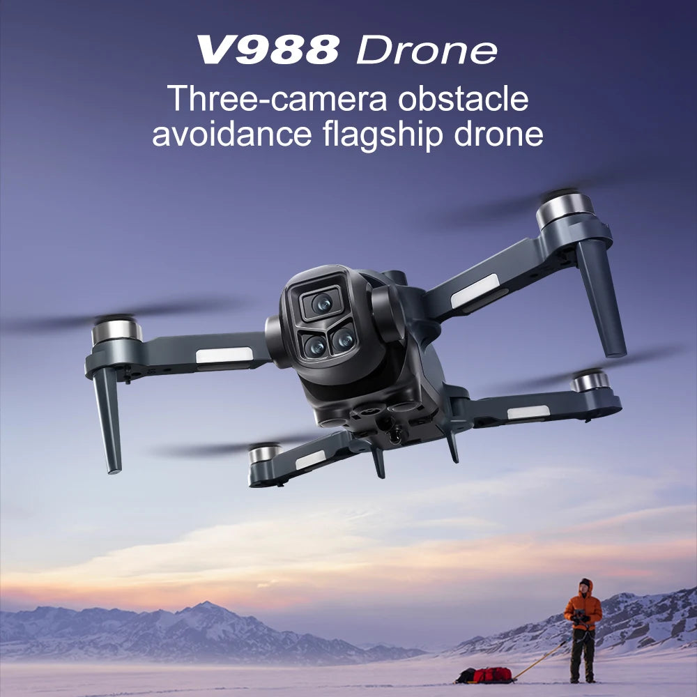 Lenovo V988 Camera Drone 8K Professional Dron 4K with Screen Under 249g Remote Control  Brushless RC Quadcopter Toys New