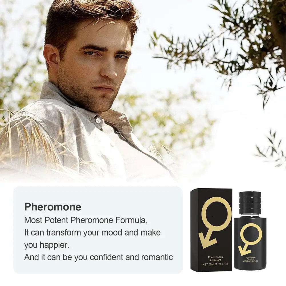 Portable Men's Attraction Fragrance Spray, Long Lasting Attractiveness , Rich Complex Layers, Boost Dating Success Body Spray