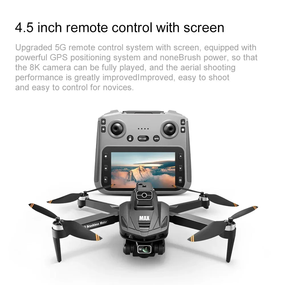 Lenovo V168 MAX GPS 4K Drone Professional Three Camera 8K Wide Angle Optical Localization Four-way Obstacle Avoidance Quadcopter