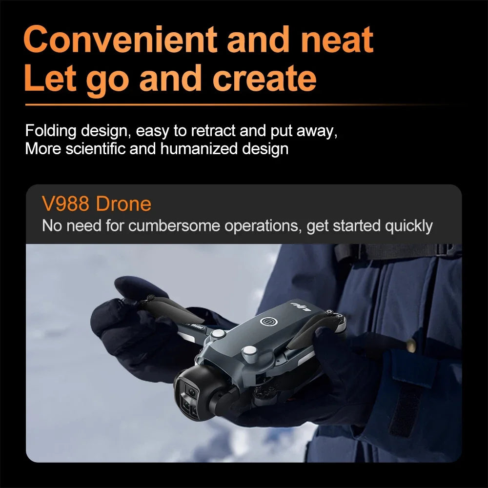 Lenovo V988 Camera Drone 8K Professional Dron 4K with Screen Under 249g Remote Control  Brushless RC Quadcopter Toys New