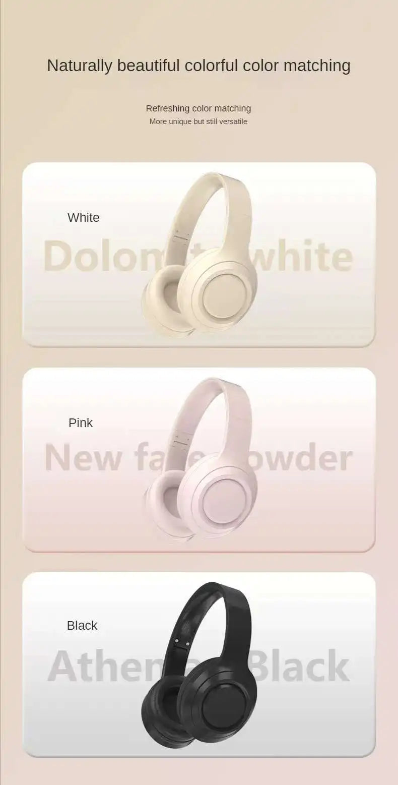 9D Surround Bass Headsets Wireless Bluetooth 5.3 Headphones Over Ear Noise Reduction Sports Gaming Earphone with HD Mic Handfree