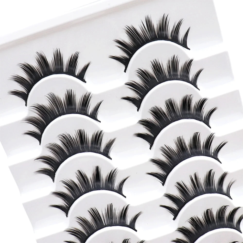 10 Pairs New Cosplay Air False Eyelashes Natural Thin Band Eyelashes Japanese Simulation Lashes Extension Makeup Big Devil
