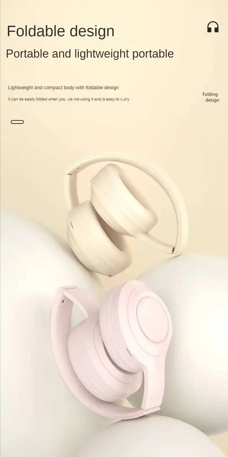 9D Surround Bass Headsets Wireless Bluetooth 5.3 Headphones Over Ear Noise Reduction Sports Gaming Earphone with HD Mic Handfree