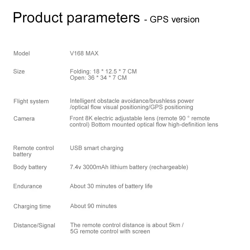 Lenovo V168 MAX GPS 4K Drone Professional Three Camera 8K Wide Angle Optical Localization Four-way Obstacle Avoidance Quadcopter