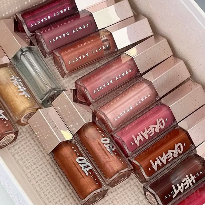 Fashion Hot Fenty Beauty Lip Gloss Multicolor Moisten Shine Glitter Lip Plumper Makeup Beginner Liquid Lipstick Makeup Cosmetics