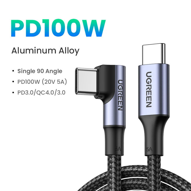 UGREEN 100W USB Type C To USB C Cable For MacBook iPhone17 16 iPad Samsung Xiaomi PD Fast Charging Charger Cord 5A E-Marker Chip
