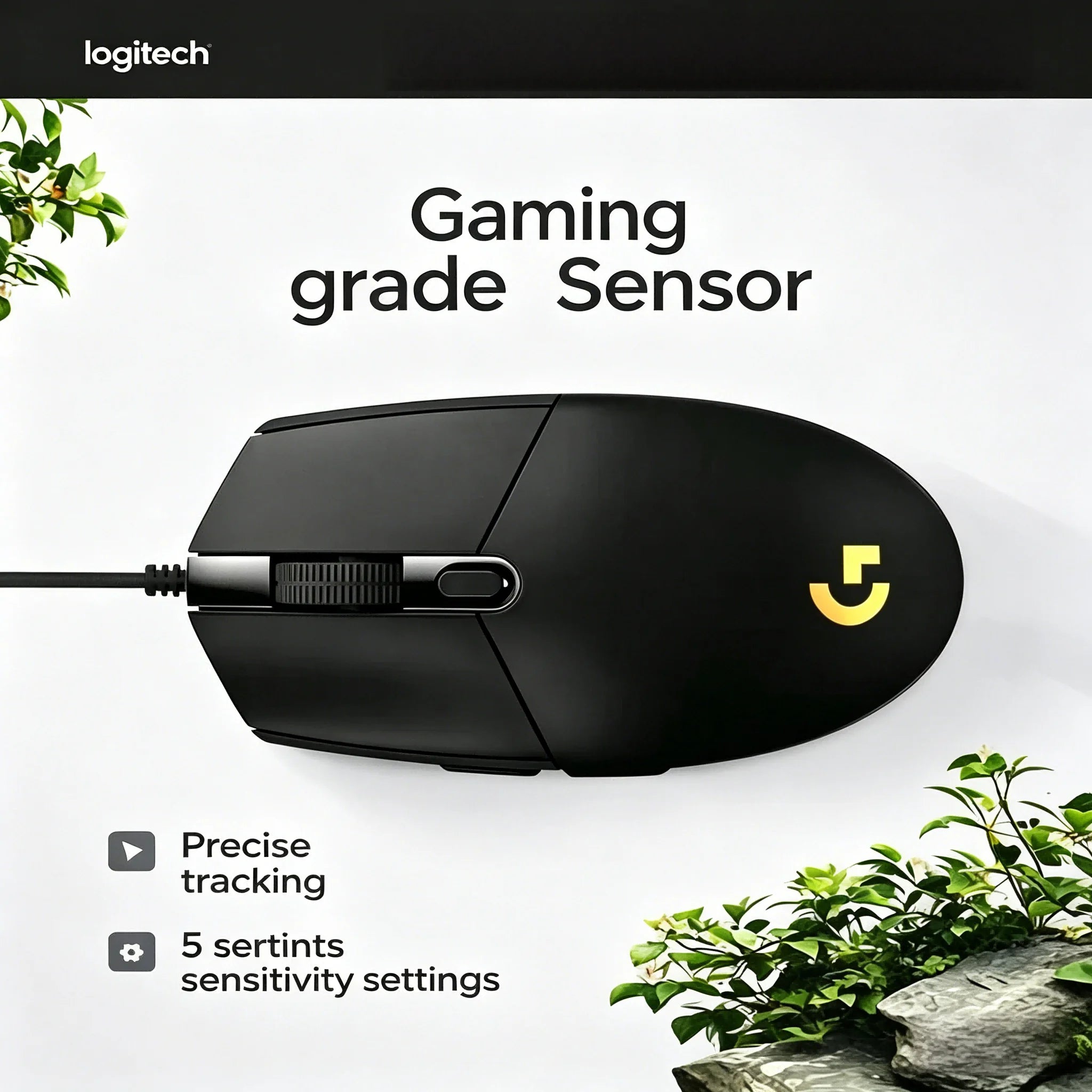 Logitech G102 USB Wired Gaming Mouse 8000 DPI Optical RGB Illuminated Buttons for PC And Mac - Suitable for Gaming And Office Us