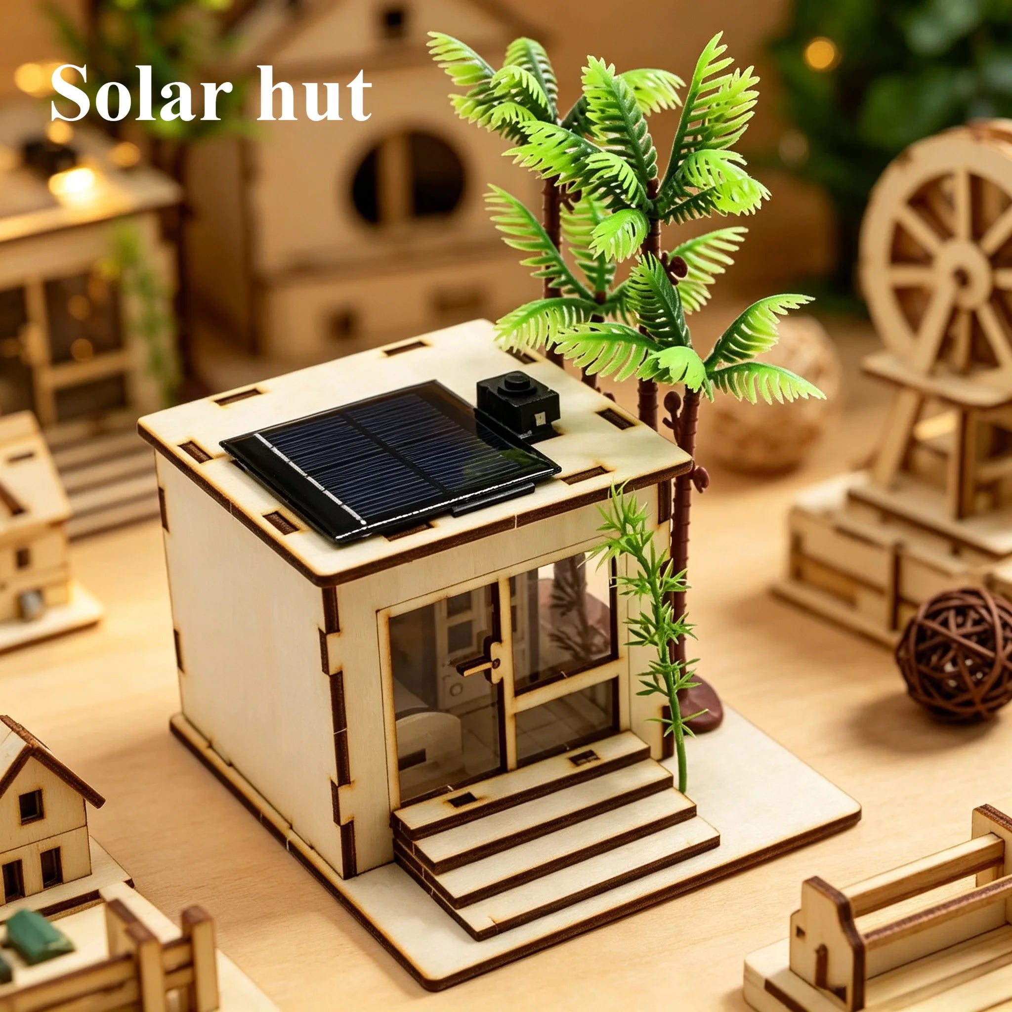 Solar  children's science and education experiment Diy handcrafted assembly model Children's science and education gift