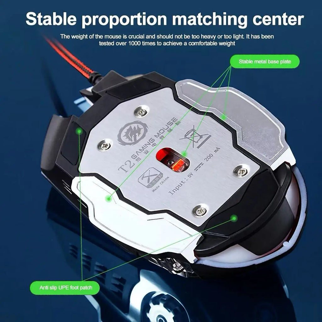 Wireless Luminous Mouse Silent Rechargeable Gaming Mice Mechanical E-sports Office Mouse For Laptop PC Computer Peripherals