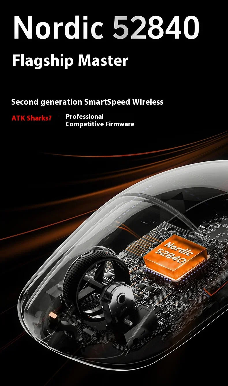 ATK A9 E-sports Mouse Wireless Tri-mode Star Flash Lightweight Long Endurance Gaming Mice Customization PC Accessories Gifts