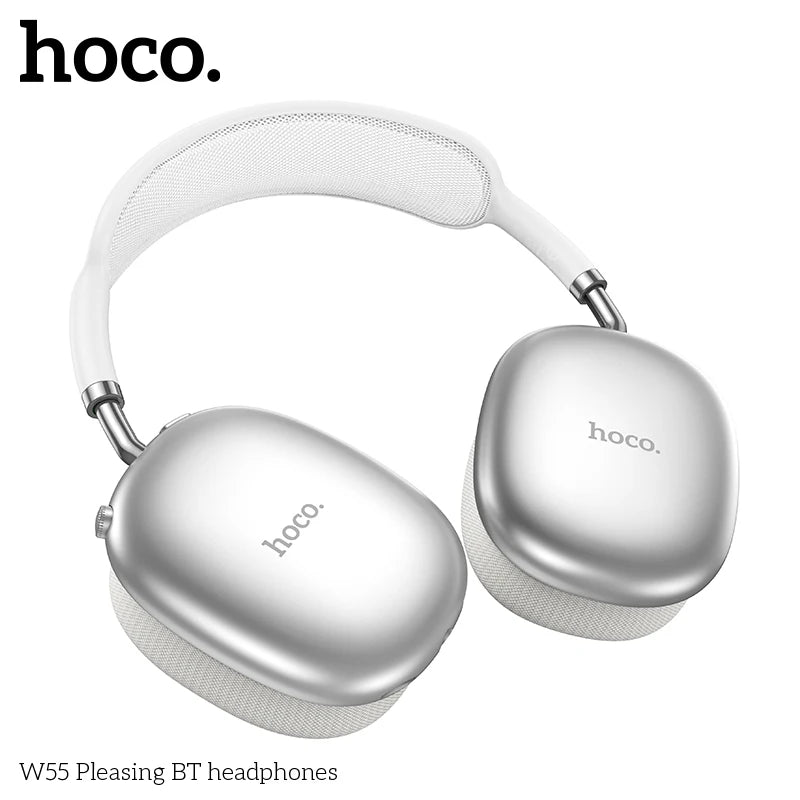 HOCO W55 Over Ear Buetooth Earphone Wireless Music Headphone Mic HiFi Audio Headsets Stereo Sound Sport Earphones 40MM AUX TF
