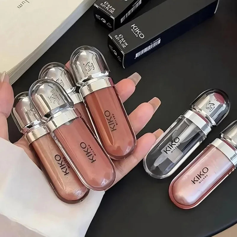 New 3D Hydra LipGloss Non-fading Waterproof Blusher Moisturizing Shimmer Makeup Lip Gloss Lipstick Brun Rose Pearly Mauve Liner