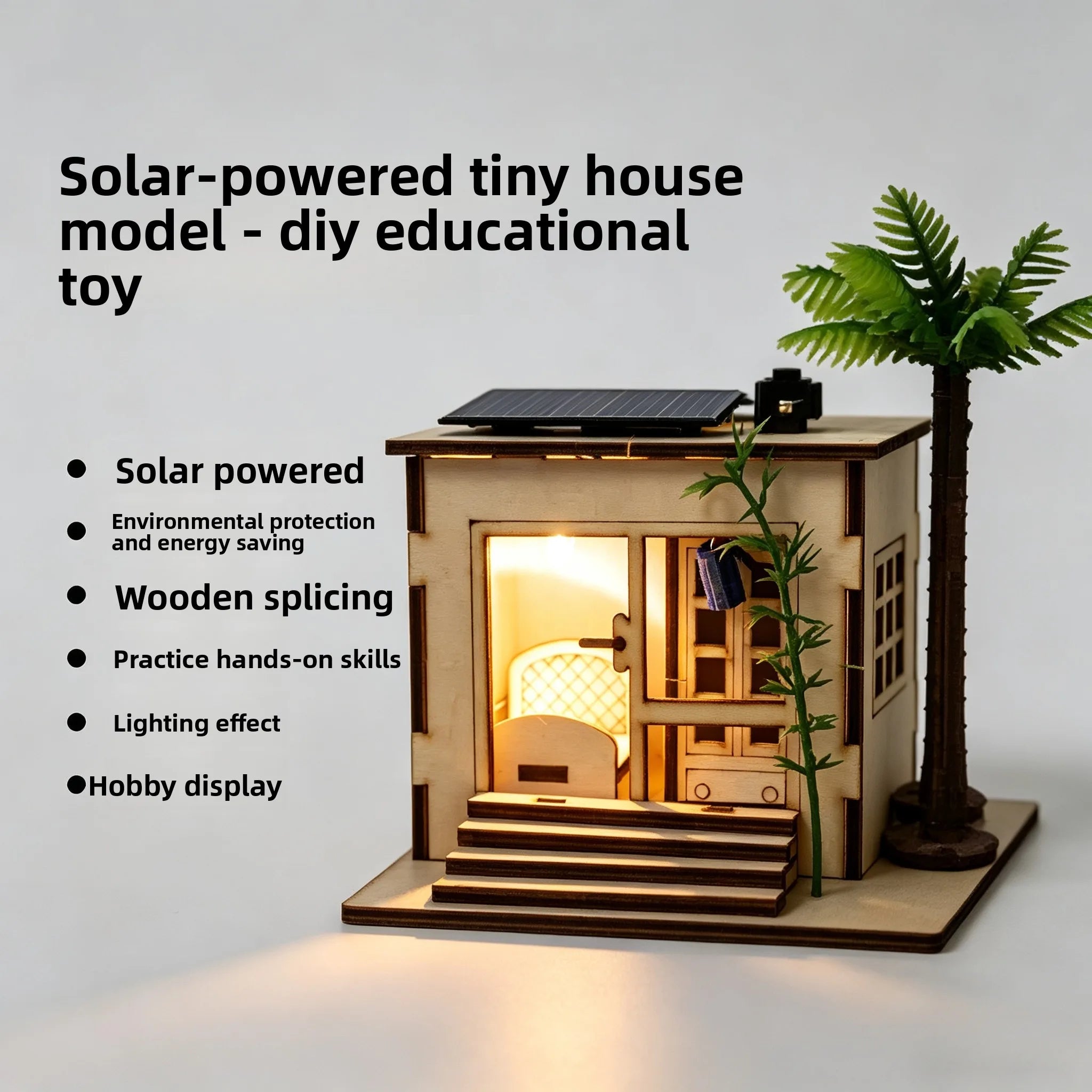 Solar  children's science and education experiment Diy handcrafted assembly model Children's science and education gift