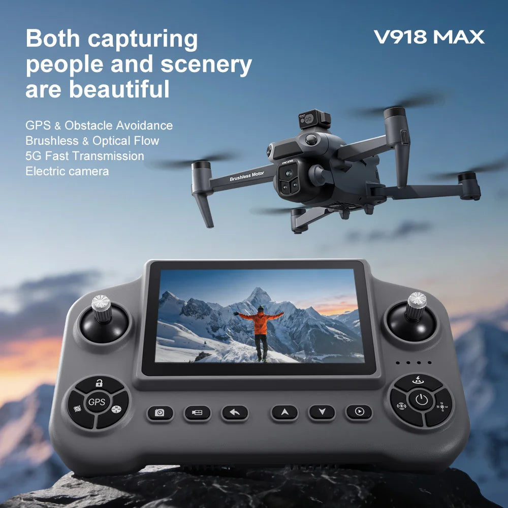 Lenovo V918 MAX GPS Drone 360° Laser obstacle avoidance 8K Professional Camera 3 Batteries WIFI Brushless RC Dron Quadcopter