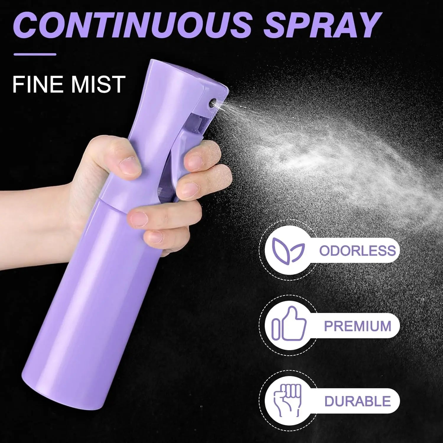 200ml 300ml 500ml High Press Continuous Spray Bottle for Hair Salons Plant Gardens Alcohol Fine Mist Home Makeup Hydration