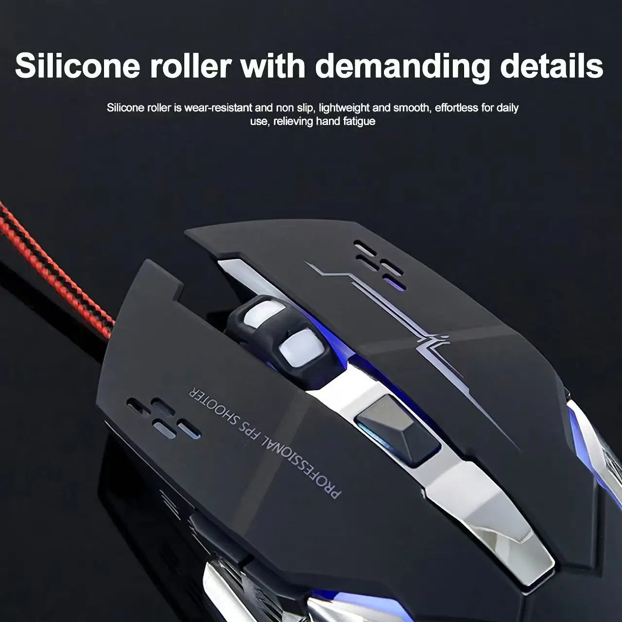 Wireless Luminous Mouse Silent Rechargeable Gaming Mice Mechanical E-sports Office Mouse For Laptop PC Computer Peripherals