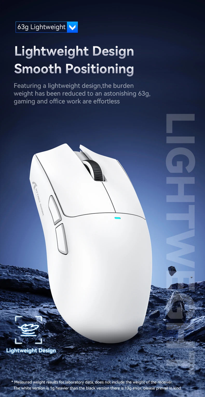 Attack Shark X11&R1 Wireless Gaming Mouse - Tri-Mode , PAW3311 Sensor,22K DPI, 400 IPS, RGB PC Gaming Mouse