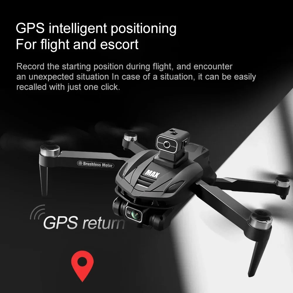 Lenovo V168 MAX GPS 4K Drone Professional Three Camera 8K Wide Angle Optical Localization Four-way Obstacle Avoidance Quadcopter