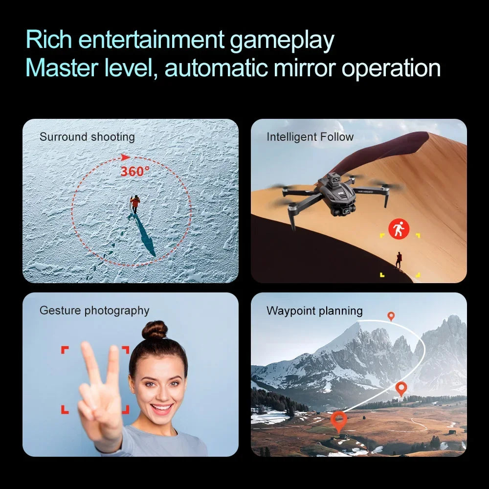 Lenovo V168 MAX GPS 4K Drone Professional Three Camera 8K Wide Angle Optical Localization Four-way Obstacle Avoidance Quadcopter