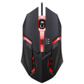 Ergonomic 4-key USB RGB backlit mouse non-slip grip precision tracking, sturdy wired structure for desktop and laptop computers