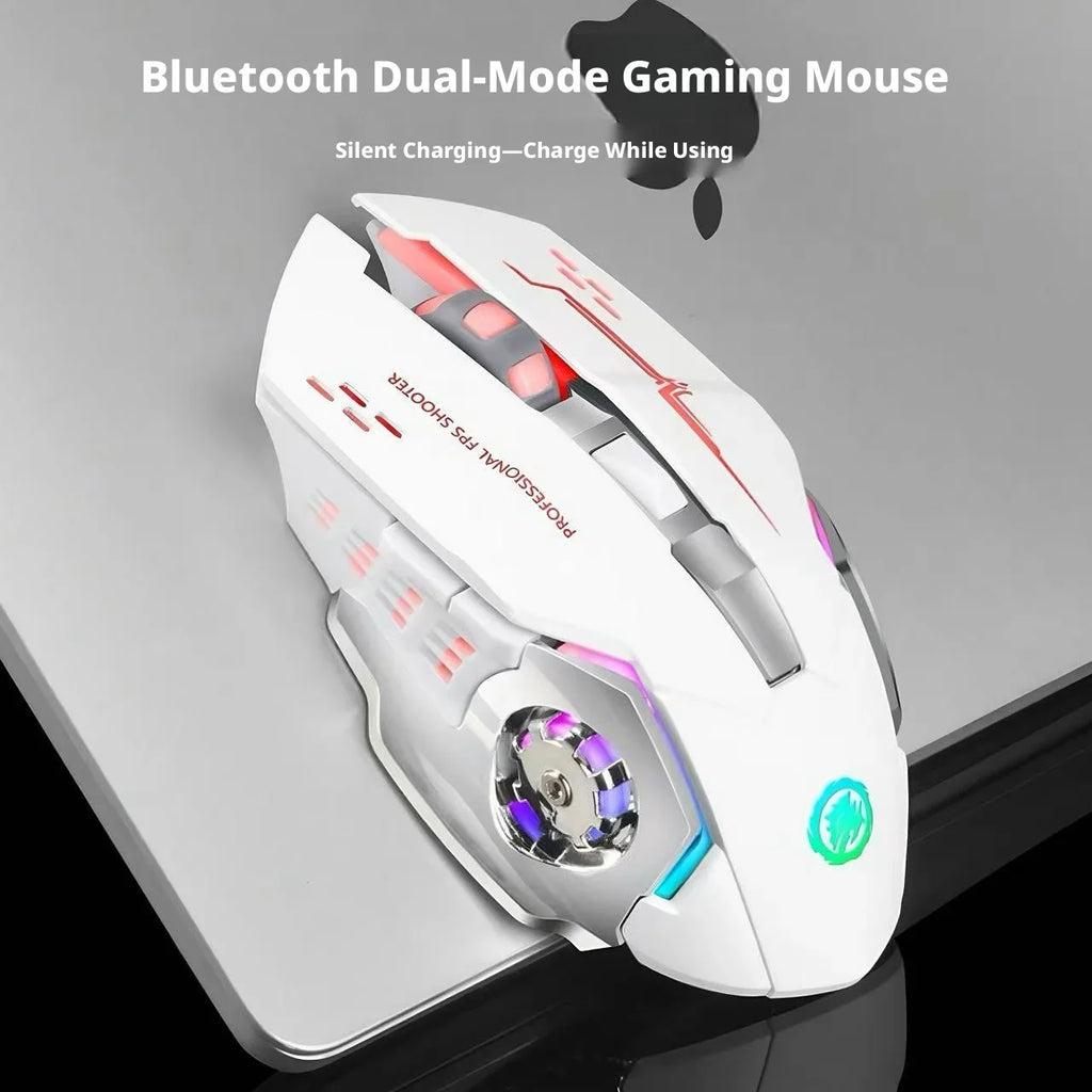 Wireless Luminous Mouse Silent Rechargeable Gaming Mice Mechanical E-sports Office Mouse For Laptop PC Computer Peripherals